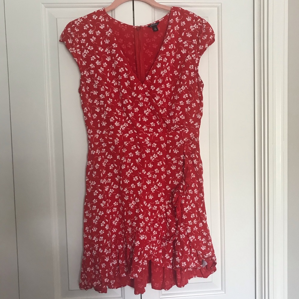 J. Crew Mercantile Red Floral Print Dress - Sz 6